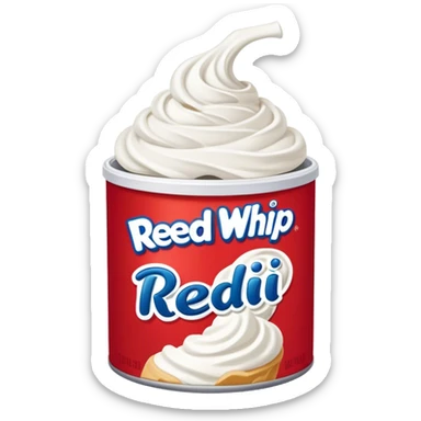whipped cream reddi whip with no letters sticker