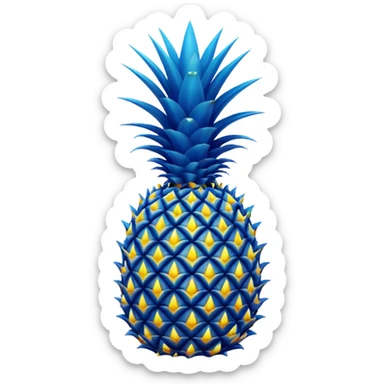 blue pineapple sticker