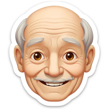 Old man prankster sticker