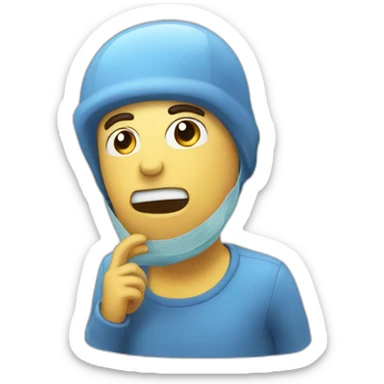 Emoji inhalando aire  sticker