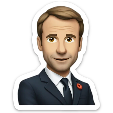 Macron en larmes  sticker