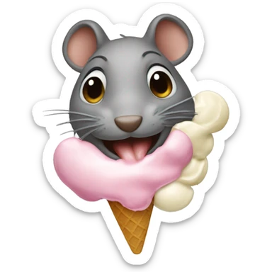 It’s like a rat eating ice cream  sticker
