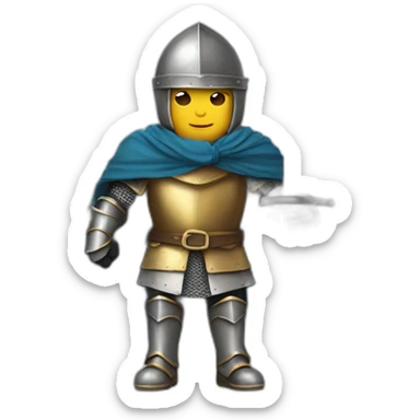 Knight with a cape sticker