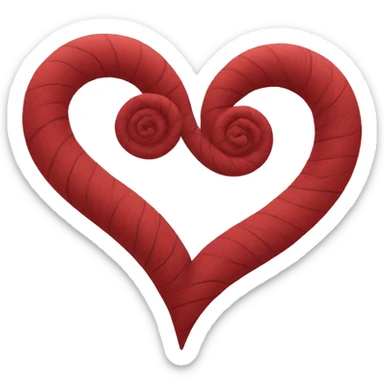 Spiral heart sticker