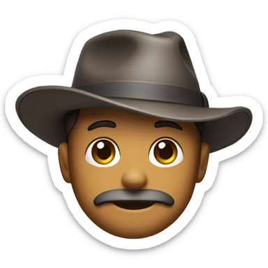 chemistry with with stubble, massive chin and underbite, fedora hat, and a middle parted haircut sticker