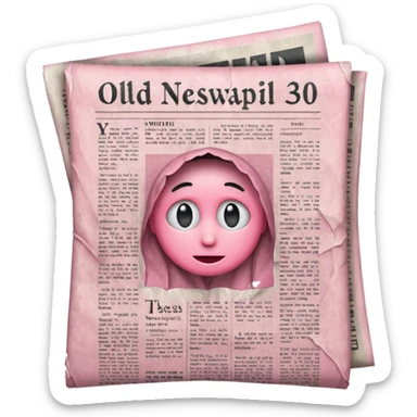 pink newspaper sticker