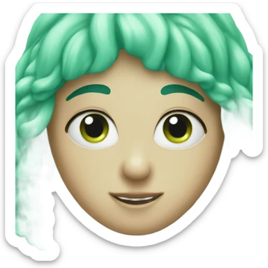 water green heart sticker