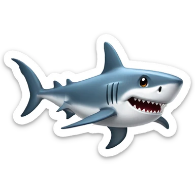 Shark with tophats  sticker