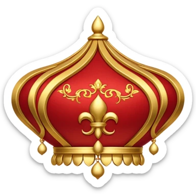 Ghunghroo red and gold small  sticker