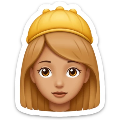 a foot placed on a girl's head sticker