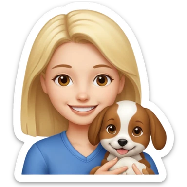 cachorrinho e sua dona  sticker