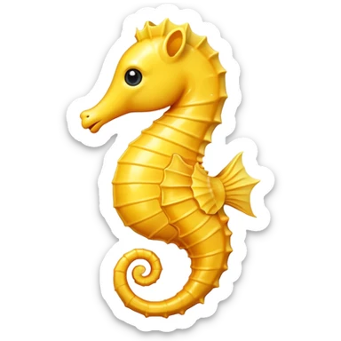 yellow seahorse sticker
