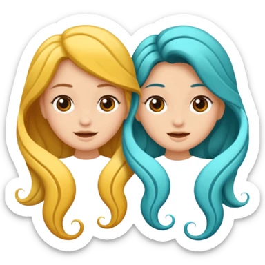 Dos sirenas juntas sticker