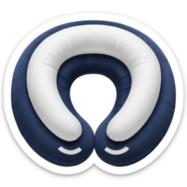 white Travel Neck Pillow sticker