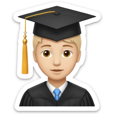 College with graduate hat sticker