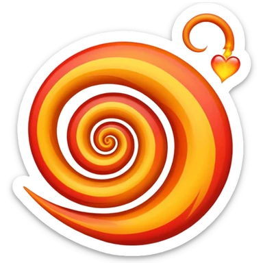 love spiral and fire sticker