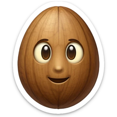 walnut seed of the walnut tree. no face! sticker