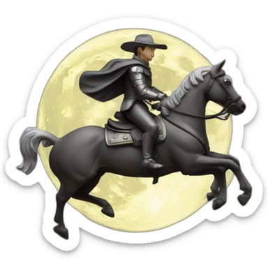 Pesquet sur cheval sur lune sticker