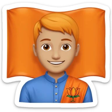 Politics name with bjp flag sticker