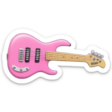 finger-bassguitar-pink sticker