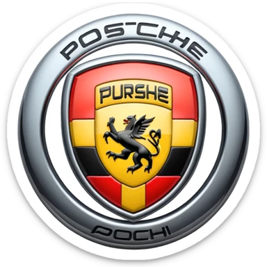 Generate an emoji of porsche logo sticker