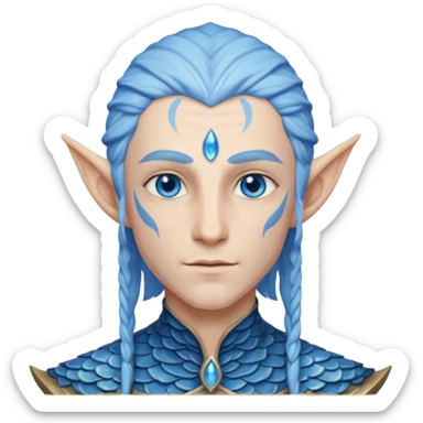 ESO male water elf with scales sticker