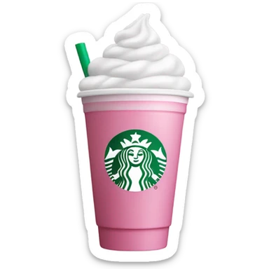 Starbucks cup pink drink with cold foam sticker