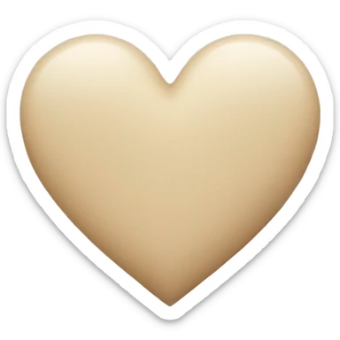 beige heart sticker