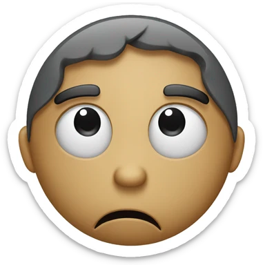 3d sad face emoji with a little tear sticker