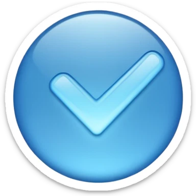 Blue tick verification  sticker