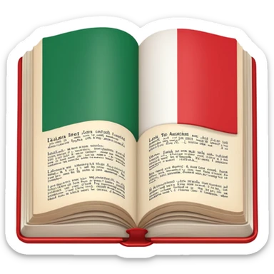 italian austrian flags in a dictionary sticker