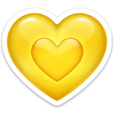 yellow heart with a radiant aura sticker