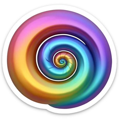 colorful shell swirl sticker