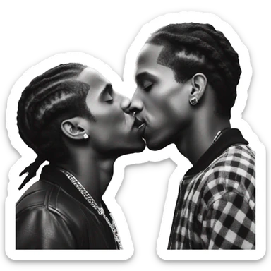 Asap Rocky kiss sticker