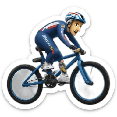 emanuel macron ride a bmx race bike sticker