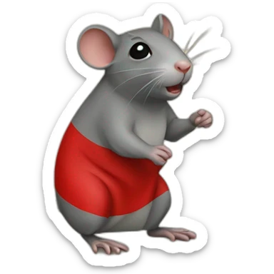 Flag Portuguese human rat sticker