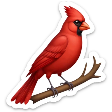 Red cardinal for text sticker