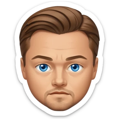 Leonardo DiCaprio with blue eyes sticker