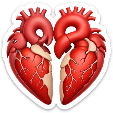 Split this emoji in half: 🫀 sticker