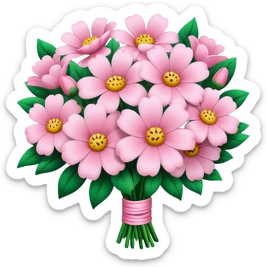 pale pink flower bouquet  sticker