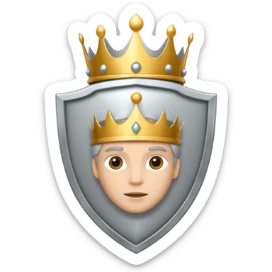 Create a Shield / Crown that represents confidence a brave and proud facial expression not a boy or girl sticker