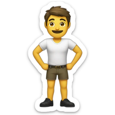 Homme écarte les jambes sticker