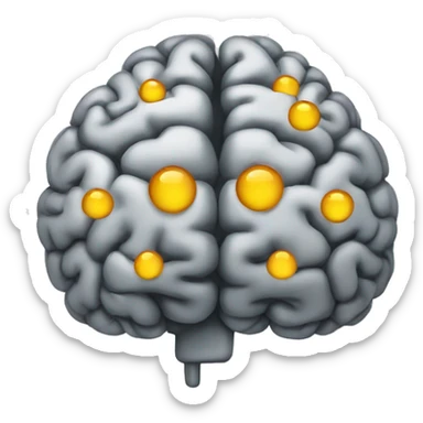 brain with plugs sticker