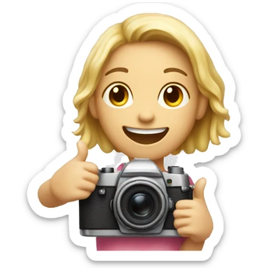 camera
A happy girl with open arms sticker