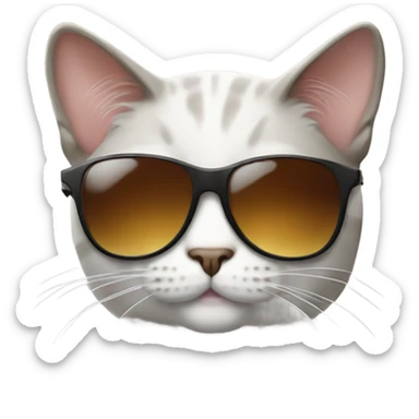 Cat with sunglasses sticker