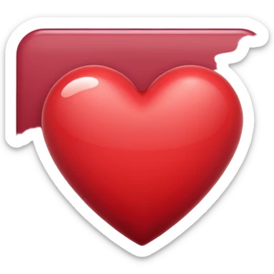 Bordeaux heart  sticker