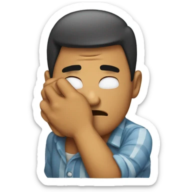 Funny facepalm sticker