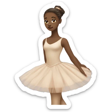 Aesthetic ballerina in beige dress  sticker
