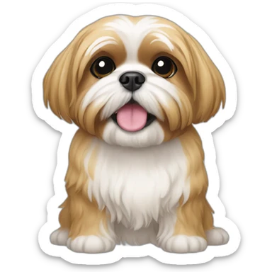 golden shih tzu sticker