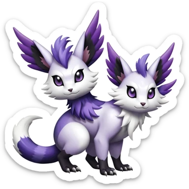 Shiny Furret-Absol-Noivern-Hybrid (Full body) sticker